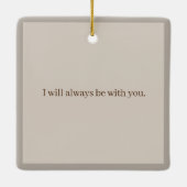 Elegant in Love Memory Funeral Memorial Keramikornament (Rückseite)