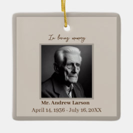 Elegant in Love Memory Funeral Memorial Keramikornament