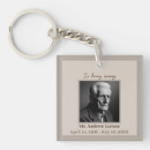 Elegant in Love Memory Funeral Memorial Schlüsselanhänger (Vorderseite)