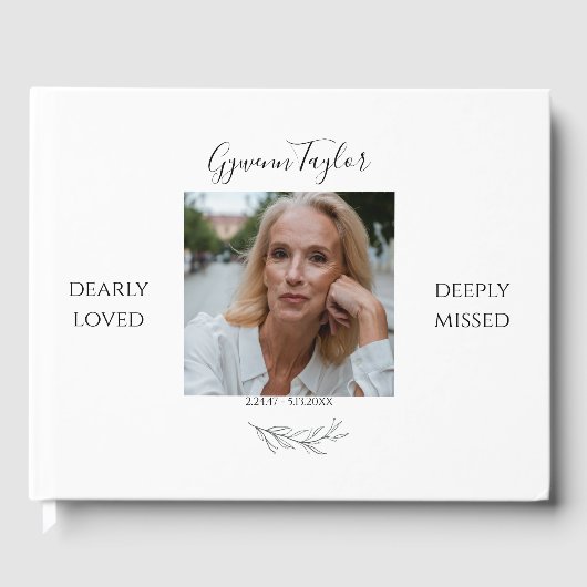 Elegant in Love Memory | Memorial Guest Book Gästebuch (Vorderseite)