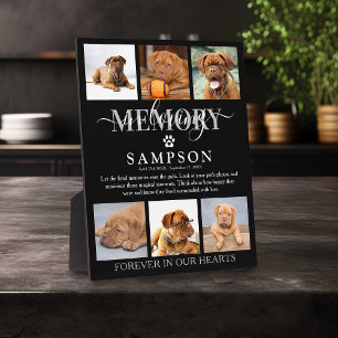 Elegant in Love Memory Pet Loss Foto Collage Fotoplatte
