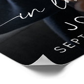 Elegant in Love Memory Script Foto Beerdigung Poster (Ecke)