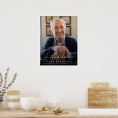 Elegant in Love Memory Script Foto Beerdigung Poster (Küche)