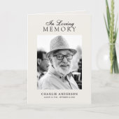 Elegant In Loving Memory 7-Foto-Gedenkstätte Programm (Vorderseite)