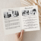 Elegant In Loving Memory 7-Photo Memorial Programm