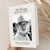Elegant In Loving Memory 7-Photo Memorial Programm