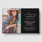 Elegant In Loving Memory Memorial Photo  Gästebuch (Vorderseite)