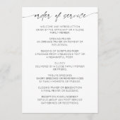 Elegant in Loving Memory Order of Service Programm (Rückseite)