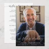 Elegant in Loving Memory Order of Service Programm (Vorne/Hinten)