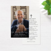 Elegant In Loving Memory Photo Funeral Prayer (Schreibtisch)