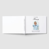 Elegant In Loving Memory Photo White Keepsake Gästebuch (Voll)