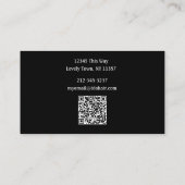 Elegant in Monochrome Haare Stylist Visitenkarte (Rückseite)