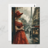 Elegant in Paris: Vintage Postkarte (Vorne/Hinten)