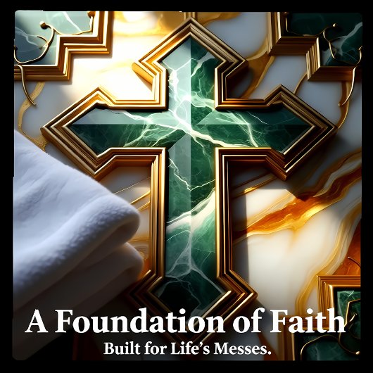 Elegant in Stone Golden Gerahmt Marmorkreuz Fliese