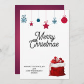 Elegant in Weiß und Rot | Frohe Weihnachten (Vorne/Hinten)