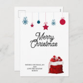 Elegant in Weiß und Rot | Frohe Weihnachten (Vorne/Hinten)