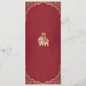 Elegant Indian Ganesha Wedding Menükarte (Rückseite)