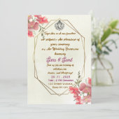 Elegant Indian Wedding Reception Party Invitation Einladung (Stehend Vorderseite)