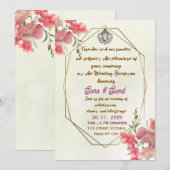 Elegant Indian Wedding Reception Party Invitation Einladung (Vorne/Hinten)