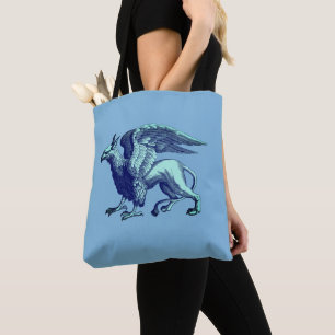 Elegant Indigo Blue Griffin - Legendäre Bestie Tasche