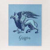Elegant Indigo Blue Griffin - Legendary Beast Jigs Puzzle (Vertikal)