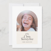 Elegant individuell anpassbare Abschluss-Klasse 20 Einladung (Vorderseite)