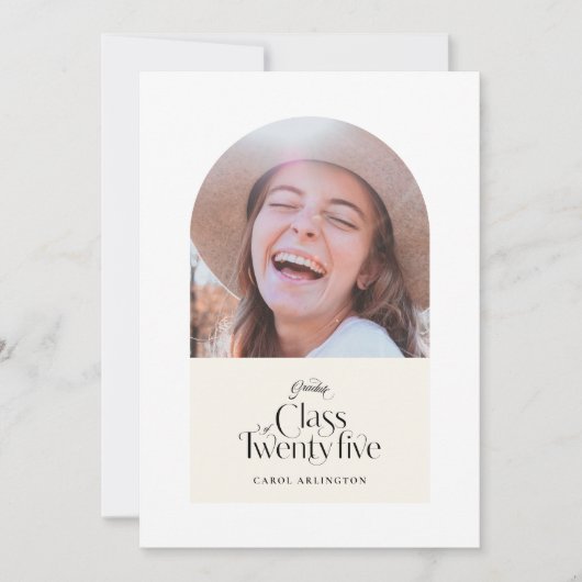 Elegant individuell anpassbare Abschluss-Klasse 20 Einladung (Vorderseite)