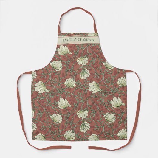 Elegant, individuell nach Blumenmuster gebacken Schürze (Vorderseite)