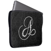 Elegant Initial A Sparkling Diamonds-Monogram Laptopschutzhülle (Vorne Rechts)