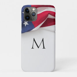 Elegant Initial American Flag Monogram Case-Mate iPhone Hülle