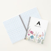 Elegant Initial Stylish Floral Notebook Notizblock (Innenseite)