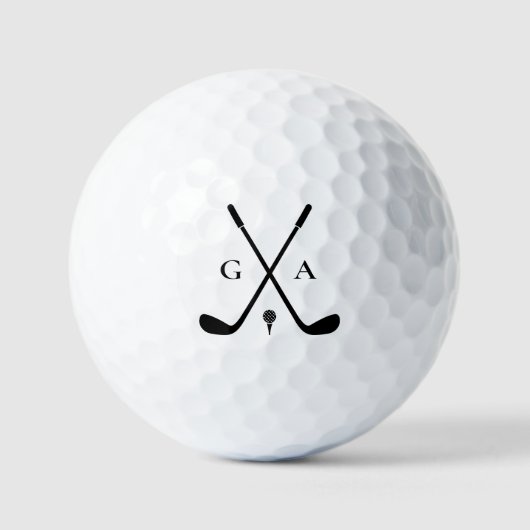 Elegant Initials Custom Golf Gift- Modern Monogram Golfball (Vorderseite)