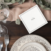 Elegant Initials Modern Wedding Napkin Serviette