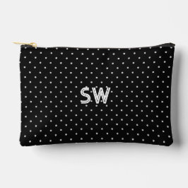 Elegant Initials Polka Dot Gift Pouch Zubehörtasche
