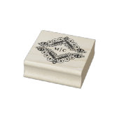 Elegant Initials Sophisticated Lace Ornament Gummistempel (Stempel)