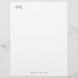 Elegant Initials Stationery Briefbogen