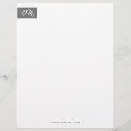 Elegant Initials Stationery Briefbogen