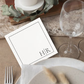 Elegant Initials Wedding Napkins Serviette