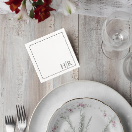 Elegant Initials Wedding Napkins Serviette