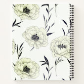 Elegant Ink Peony Notizblock (Rückseite)