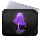 Elegant Inky Cap glühend Lila Pilz Laptopschutzhülle (Vorderseite)