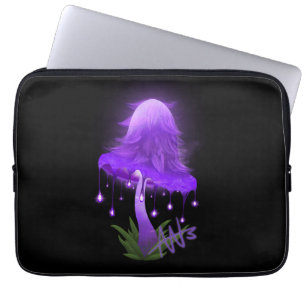 Elegant Inky Cap glühend Lila Pilz Laptopschutzhülle