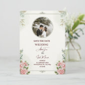 Elegant inspirational wedding card feiertagskarte (Stehend Vorderseite)