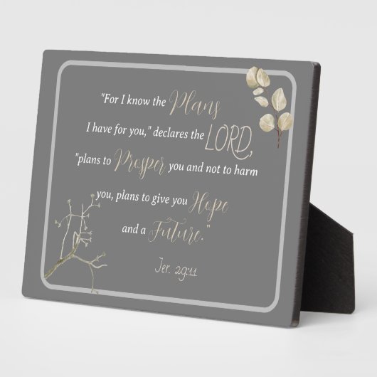 Elegant Inspirierend Bibelverse Jeremiah 29:11 Fotoplatte (Seite)