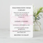 Elegant Interlocking Hearts Wedding Invitation | L Einladung (Stehend Vorderseite)