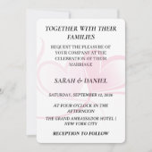 Elegant Interlocking Hearts Wedding Invitation | L Einladung (Vorderseite)