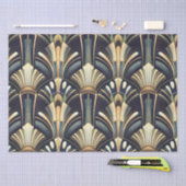 Elegant Intricate Art Deco Luxury Gold Seidenpapier (Handwerk)