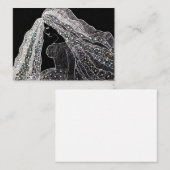 Elegant Intricate Line Art Flat Note Card Mitteilungskarte (Vorne/Hinten)