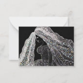 Elegant Intricate Line Art Flat Note Card Mitteilungskarte (Vorderseite)