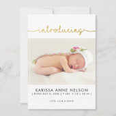 Elegant Introduction Baby Pink Polka dots Script Ankündigung (Vorderseite)